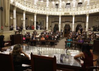 Continúa rehabilitación en antigua sede del Congreso