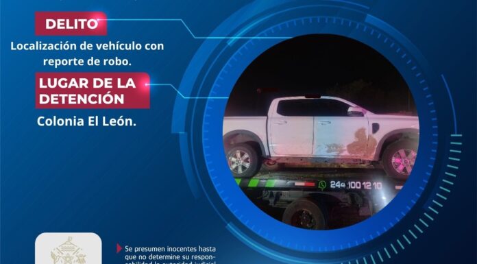 Recuperan en Atlixco camioneta con reporte de robo