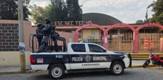Por amenazas, evacúan a alumnos de secundaria en Coronango