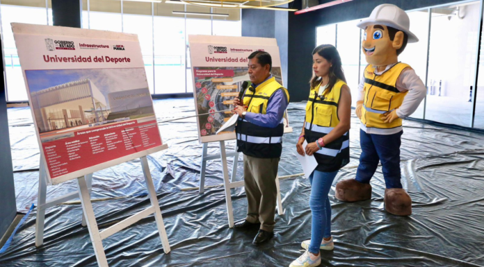 Universidad del Deporte en Puebla registra avance del 93%