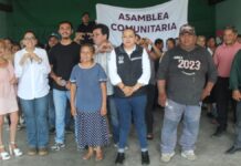 Guadalupe Vargas encabeza asambleas de obras en Xicotepec