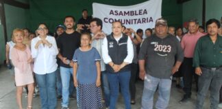 Guadalupe Vargas encabeza asambleas de obras en Xicotepec