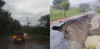 Lluvias provocan daños carreteros en la Sierra Norte de Puebla