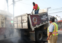 Pepe Chedraui da seguimiento a labores de bacheo en El Patrimonio