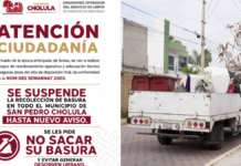 Sin aviso previo, suspenden servicio de limpia en San Pedro Cholula