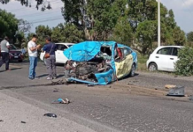 Muere conductor de taxi tras choque en carretera Amozoc–Acajete
