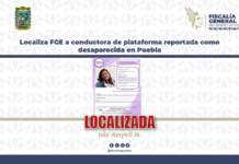 FGE localiza a conductora de plataforma desaparecida en Puebla