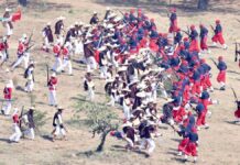Fuerzas Armadas escenifican 164 aniversario de la Batalla de Puebla