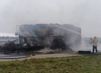 Incendio de vehículo en Arco Norte provoca cierre