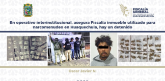 Aseguran inmueble y droga durante operativo en Huaquechula