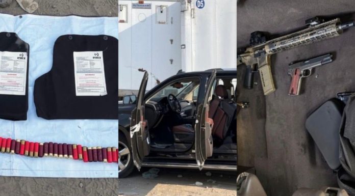 Fuerzas federales aseguran armas y vehículos blindados en Texmelucan