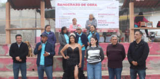 Bety Sánchez arranca obra de techado comunitario en Atzingo