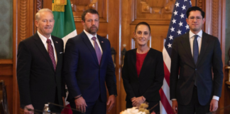 Claudia Sheinbaum se reúne con secretario de Seguridad de EU