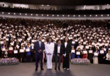 Lilia Cedillo encabeza graduación de la prepa Alfonso Calderón