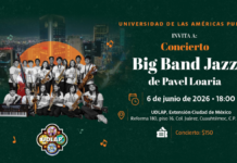 Big Band Jazz de Pavel Loaria se presentará en la UDLAP CDMX