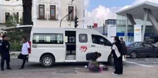 Menor resulta lesionada tras caer de Ruta 55 en la Avenida Juárez