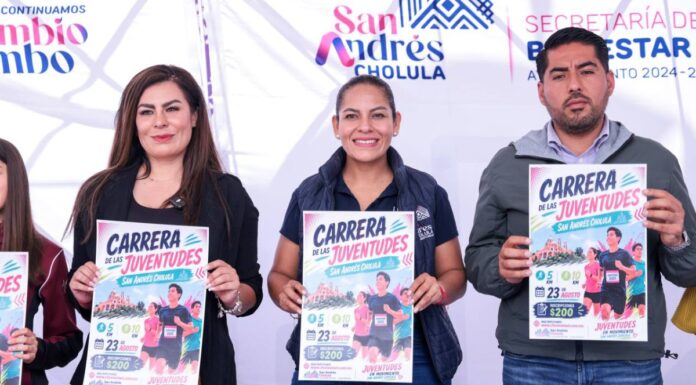 Lupita Cuautle presenta “Corre por las Juventudes San Andrés Cholula”