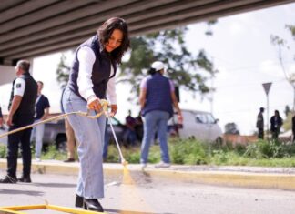 Lupita Cuautle encabeza Jornada de Limpieza Comunitaria en Acatepec