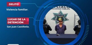 Detienen a hombre tras amenazar a su expareja en Atlixco