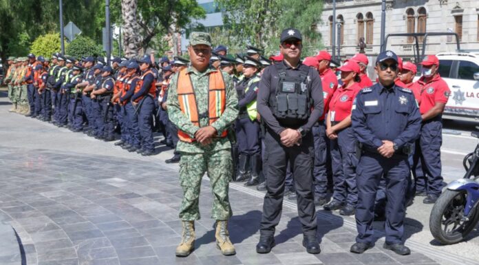 Despliegan elementos de seguridad en puntos estratégicos de Puebla