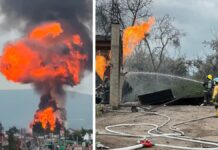 Explosión de cuatro pipas de gas LP causa terror en Tepeaca