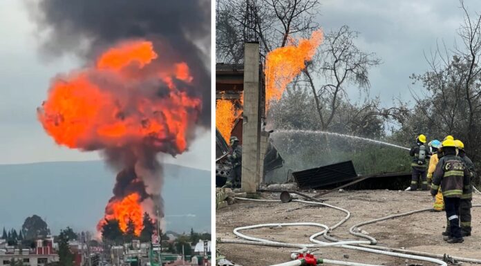 Explosión de cuatro pipas de gas LP causa pánico en Tepeaca