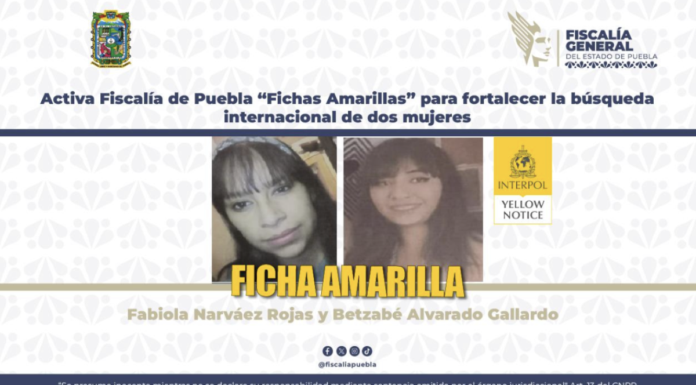 FGE activa “Fichas Amarillas” para localizar a dos mujeres desaparecidas