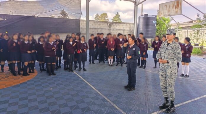 Guardia Nacional promueve cultura de prevención en Bachillerato Citlaltépetl