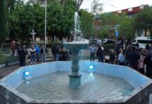 Inauguran rehabilitación de la fuente del Parque de Santiago