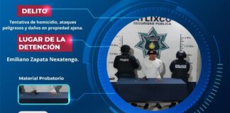 Detienen en Atlixco a sujeto armado que disparó contra oficiales