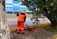 Realizan operativo de limpieza en inmediaciones del Cuauhtémoc