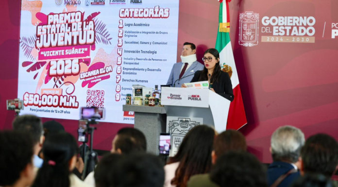 Puebla lanza convocatoria del Premio Estatal de la Juventud 2026