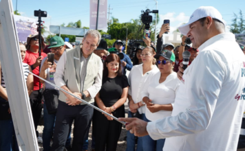Alejandro Armenta y Pepe Chedraui supervisan Puente de la Transformación