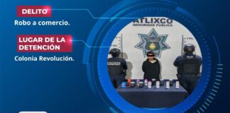 Detienen a hombre en Atlixco por robo de 13 desodorantes