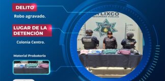 Detienen a mujer por presunto robo en tienda departamental de Atlixco