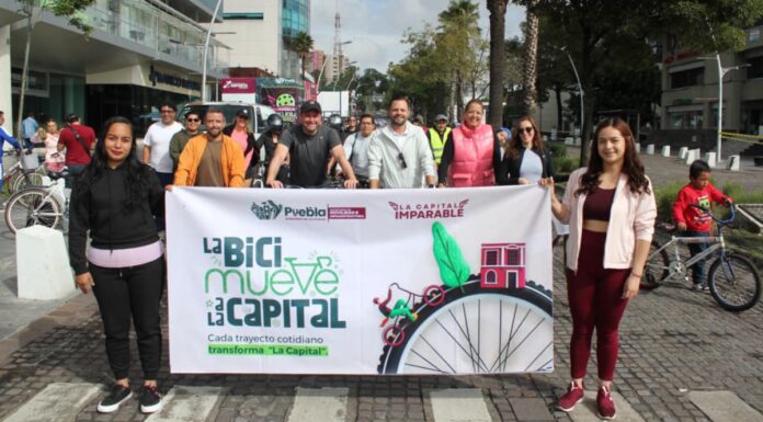 Con rodada, Puebla capital conmemora Día Mundial de la Bicicleta
