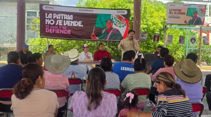 Morena realiza asambleas por la “soberanía nacional” en la Mixteca Poblana
