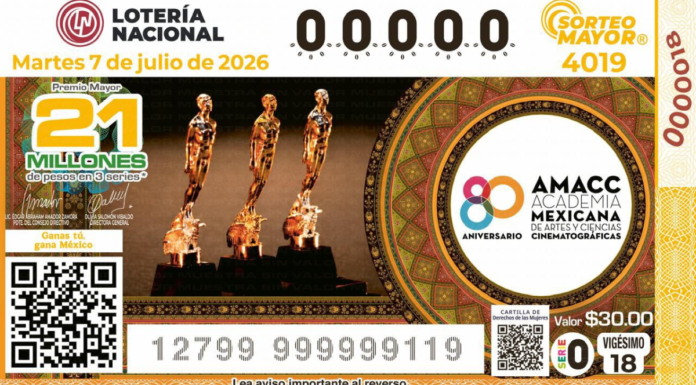 AMACC celebra 80 años con billete especial de Lotería Nacional
