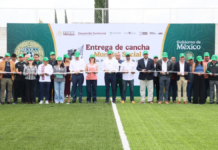 Inauguran cancha de fútbol 11 en el Polideportivo Morelos