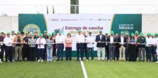 Inauguran cancha de fútbol 11 en el Polideportivo Morelos