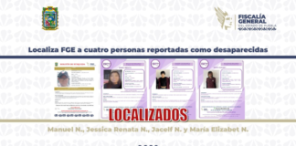FGE localiza a cuatro personas reportadas como desaparecidas