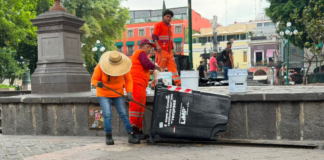 OOSL realiza operativo de limpieza tras festejos futboleros
