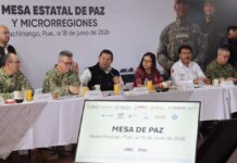 Armenta encabeza Mesa de Paz en Huauchinango con fuerzas armadas