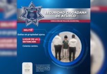 Detienen a motociclista tras choque en el Centro de Atlixco