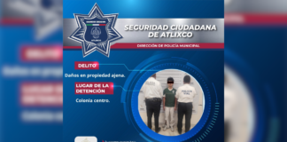 Detienen a motociclista tras choque en el Centro de Atlixco