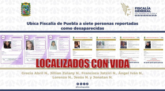 Localizan con vida a siete personas desaparecidas en Puebla