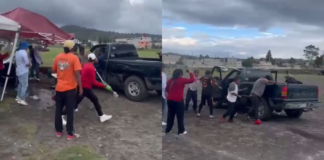 Choque de camioneta desata riña en canchas de Ciudad Serdán