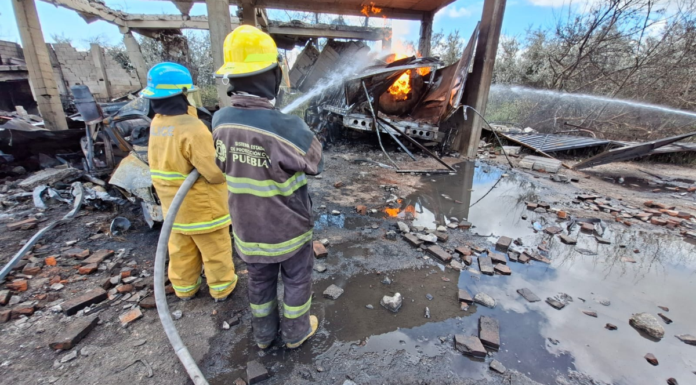 Continúan trabajos de mitigación tras explosión en Tepeaca