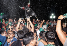 Zócalo de Puebla estalla con el triunfo de México sobre Corea
