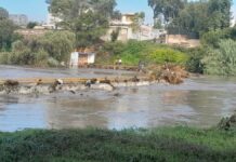 Lluvias en el sur de Puebla dejan bardas caídas, baches y más afectaciones